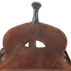 NRS Used 16.5in Fort Worth Saddlery Barrel Saddle -Rustic Cowgirl Sales 02 372BR 3
