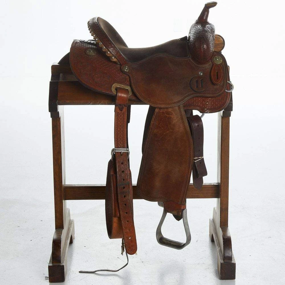 NRS Used 14in Cactus Charmayne James Barrel Saddle 2 NRS Used 14in Cactus Charmayne James Barrel Saddle - Image 2