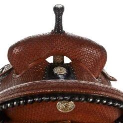 NRS Used 14.5in Double J Trophy Barrel Saddle -Rustic Cowgirl Sales 02 421BR 2