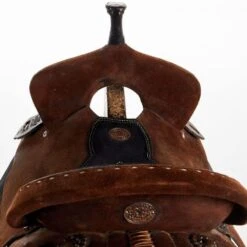 NRS Used 15.5in Double J Lynn Mackenzie Barrel Saddle 5 NRS Used 15.5in Double J Lynn Mackenzie Barrel Saddle -Rustic Cowgirl Sales 02 426BR 03