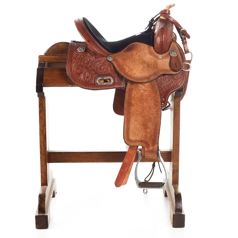 NRS Used 14in Kelly Kaminski Barrel Saddle 2 NRS Used 14in Kelly Kaminski Barrel Saddle - Image 2