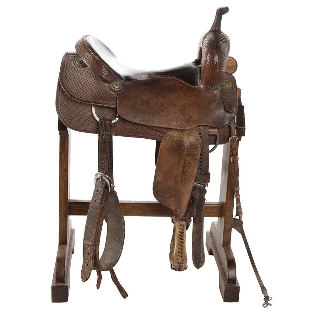 NRS Used 17' Cajun Saddlery Cutting Saddle 2 NRS Used 17' Cajun Saddlery Cutting Saddle - Image 2