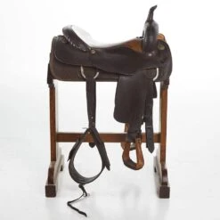 NRS Used 16.5in Bob Marshall Cutting Saddle -Rustic Cowgirl Sales 04 152C 1