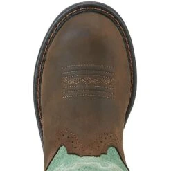 Ariat Tracey Oily Distressed Brown 9` Turq Top -Rustic Cowgirl Sales 10015405 4