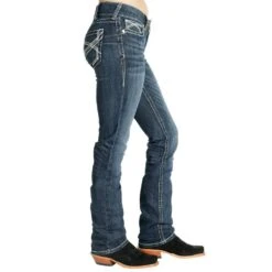 Ariat Ladies REAL Ivory Straight Leg Jeans 6 Ariat Ladies REAL Ivory Straight Leg Jeans -Rustic Cowgirl Sales 10024300 2