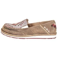 Ariat Women's Ariat Brown Bomber Crackled White Deco Cruiser -Rustic Cowgirl Sales 10038485 2