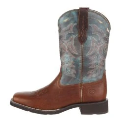 Ariat Women's Delilah Brown/Teal Boot -Rustic Cowgirl Sales 10042420 3