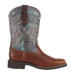 Ariat Women's Delilah Brown/Teal Boot -Rustic Cowgirl Sales 10042420 5