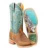 Tin Haul Footwear Womens Yee-Haw Paisley Print Cowgirl Boots