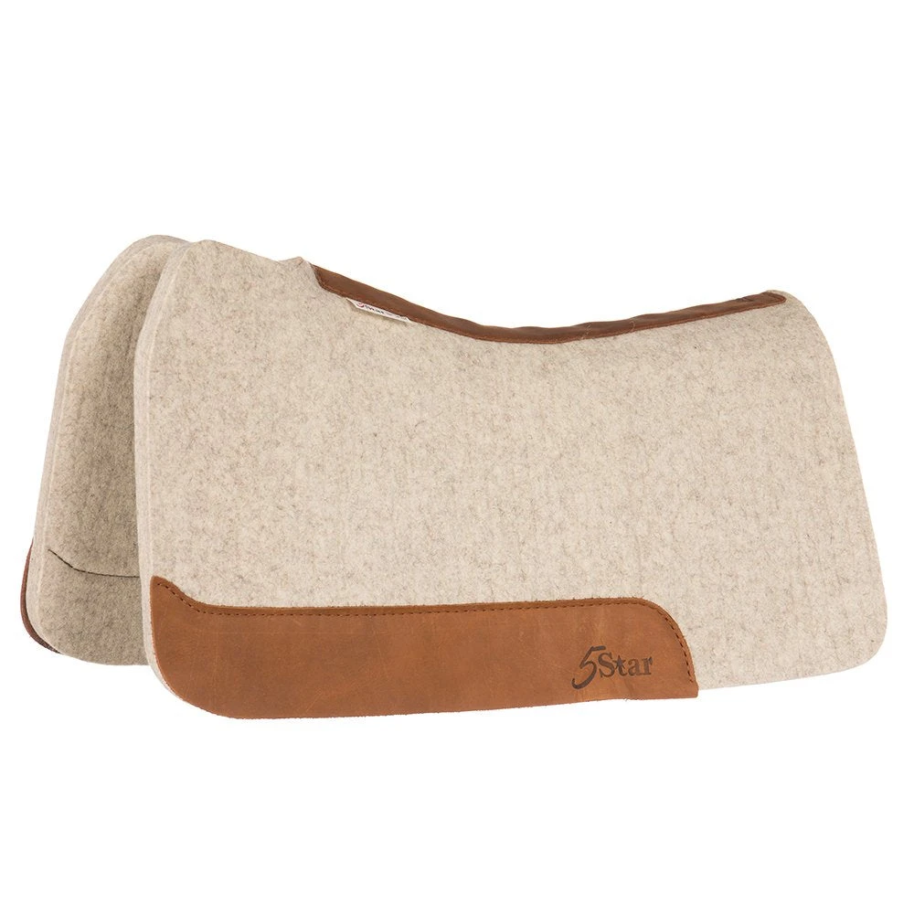 5 Star Equine Products Supplies Inc. 5 The Barrel Racer 7/8 Inch Flex Fit Natural Felt Saddle Pad 1 5 Star Equine Products Supplies Inc. 5 The Barrel Racer 7/8 Inch Flex Fit Natural Felt Saddle Pad