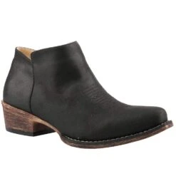 Roper Footwear Women's Snip Toe Vintage Black Faux Leather Booties