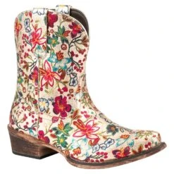 Roper Footwear Women's Gold Pebble Faux Leather Snip Toe Booties