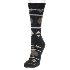 Pendleton Woolen Mills Charcoal Roaming Bison Camp Socks