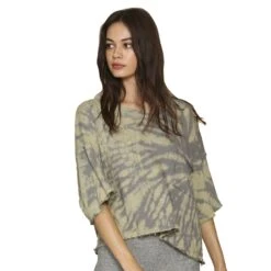 By Together Women's Gray Tie Dye Oversized Top