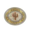Nocona Belt Buckle With Copper Cactus