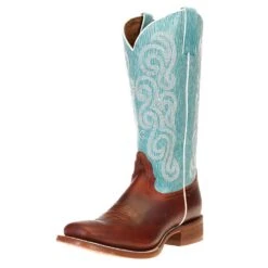 Nocona Boot Company Women`s Nocona Waverly Turquoise 13` Top Boot
