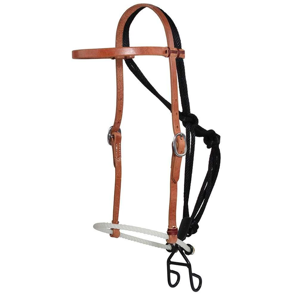 Professionals Choice Solid Plate Easy Stop Training Bridle 1 Professionals Choice Solid Plate Easy Stop Training Bridle