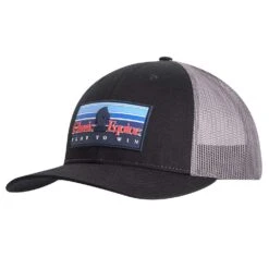 Classic Equine Black And Charcoal Rubber Patch Logo Cap