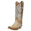Circle G Women`s Tan Embroidered Snip Toe Boot
