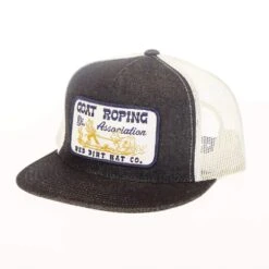 Red Dirt Hat Company Black Denim Goat Roping Cap