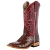 Macie Bean Boots Women's Macie Bean Top Hand Kango Tobacco Full Quill Ostrich Red Fools Top Cowgirl Boot