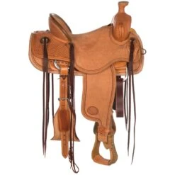 Nrs Competitors Natural 1/2 Breed Basket Stamp Olin Young Ranch Roper Saddle -Rustic Cowgirl Sales 1410329 21