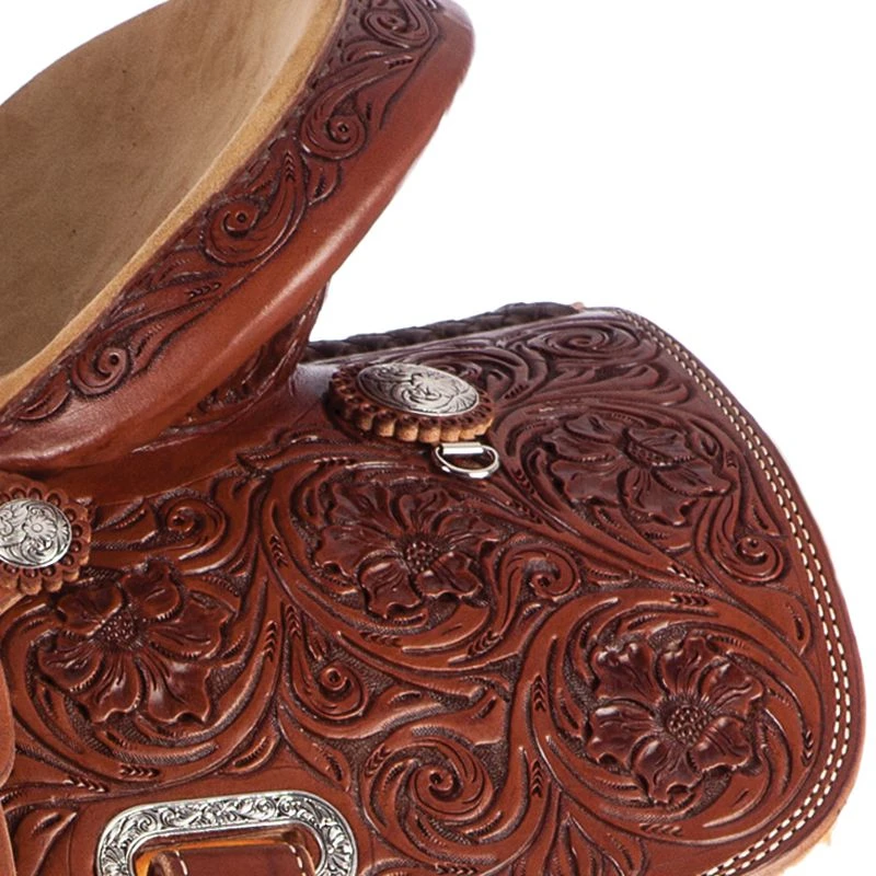 Nrs Competitors Chocolate 1/2 Breed Jay Flower Kids Barrel Saddle 2 Nrs Competitors Chocolate 1/2 Breed Jay Flower Kids Barrel Saddle - Image 2