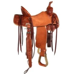 NRS Competitor Series Chestnut Poinsettia Barrel Saddle With Pencil Roll -Rustic Cowgirl Sales 1411843 2