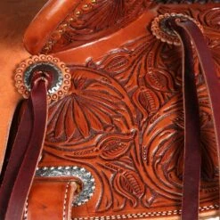 NRS Competitor Series Chestnut Poinsettia Barrel Saddle With Pencil Roll -Rustic Cowgirl Sales 1411843 4