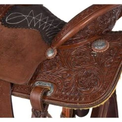 Nrs Competitors NRS Competitor Series Lily Flower Chocolate Roughout W/ Quilted Seat Barrel Saddle 9 Nrs Competitors NRS Competitor Series Lily Flower Chocolate Roughout W/ Quilted Seat Barrel Saddle -Rustic Cowgirl Sales 1411870 detail2