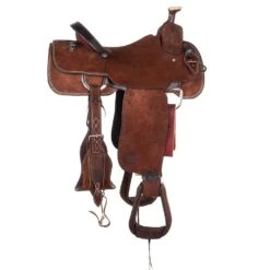 Nrs Competitors Chocolate Roughout Team Roping Saddle -Rustic Cowgirl Sales 1411891 22