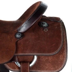 Nrs Competitors Chocolate Roughout Team Roping Saddle -Rustic Cowgirl Sales 1411891 32
