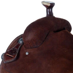 Nrs Competitors Chocolate Roughout Team Roping Saddle -Rustic Cowgirl Sales 1411891 42