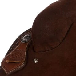 NRS Competitor Series Youth Chocolate Roughout W/ Inlaid Grey Bullhide -Rustic Cowgirl Sales 1412008Y 3