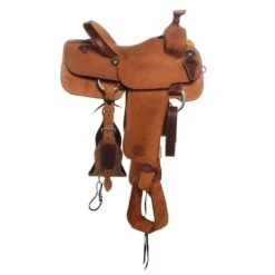 Nrs Competitors Heavy Oil Roughout Team Roping Saddle -Rustic Cowgirl Sales 1412078 2