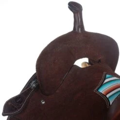 Nrs Competitors Chocolate Roughout Serape Seat Barrel Saddle -Rustic Cowgirl Sales 1412108 3