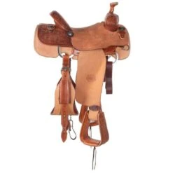 Nrs Competitors NRS 1/4 Breed Chestnut/Natural Combo NRS Floral Team Roping Saddle -Rustic Cowgirl Sales 1412138 2
