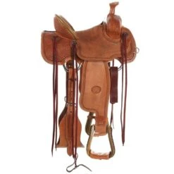 Nrs Competitors Natural 1/2 Breed Basket Stamp Youth Team Roping Saddle -Rustic Cowgirl Sales 1412188 04