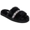 Minnetonka Women's Minnetonka London Black Slipper