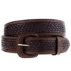 Vogt Silversmiths Chocolate Basket Weaved Belt