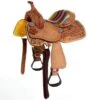 Tough 1 12in. Woven Serape Seat Barrel Saddle