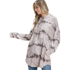 Bombom Women's Oversized Tie Dye Hoodie