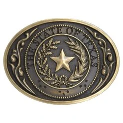 And West The State Of Texas Seal Buckle