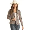 Rock & Roll Denim Women's Aztec Print Blazer