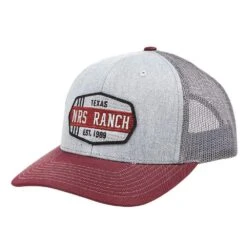 NRS Ranch Grey And Maroon Cap