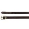 Women's Catchfly Dark Brown Leather Belt With Burnished Buckle