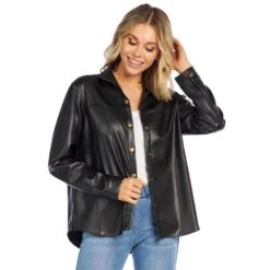 Mud Pie Women's Black Salem Shacket