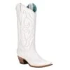 Corral Womens White Embroidery Snip Toe Western Boot