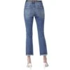 Risen Jeans Women's Mid Rise Raw Hem Straight Leg