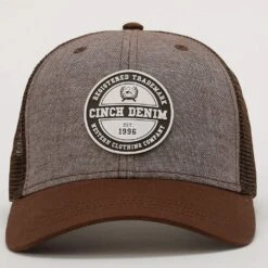 Cinch Brown Mesh Back Cap